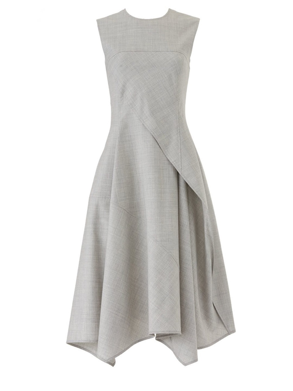 Adeam Grey Suiting Sleeveless A-Line Dress SZ 4
